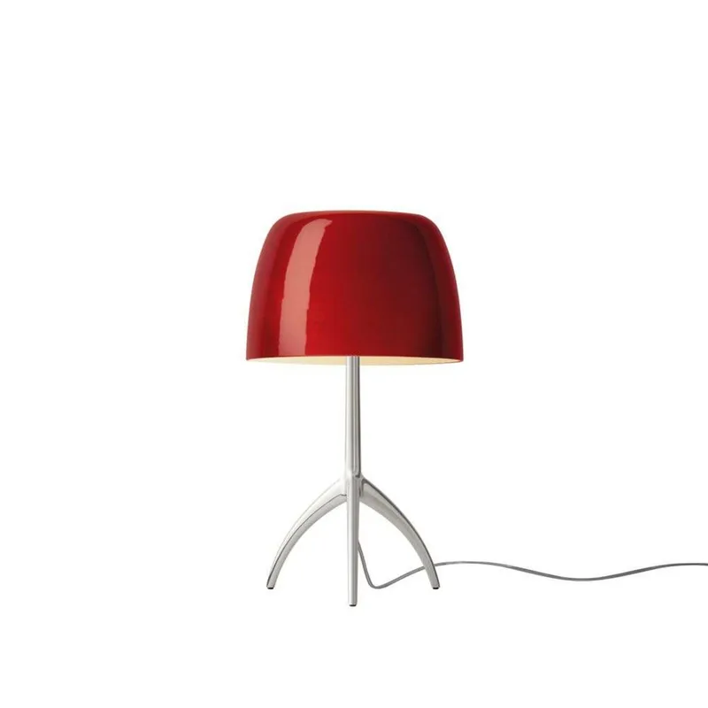 Lumiere Piccola tafellamp, aluminium/rood, 35 cm - Foscarini - Woonkamer von Foscarini – Produktfoto