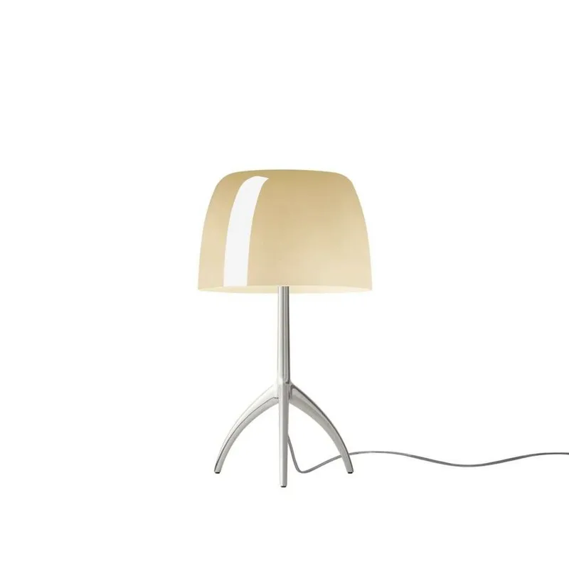Lumiere Piccola Tafellamp E14 Alu/Warm Wit - Foscarini - Woonkamer - Aluminium von Foscarini – Produktfoto