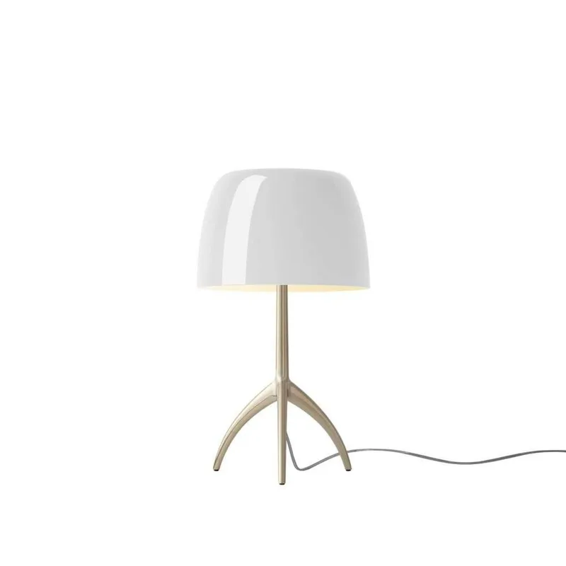 Lumiere Piccola Tafellamp E14 Golden/Wit - Foscarini - Woonkamer - Aluminium von Foscarini – Produktfoto