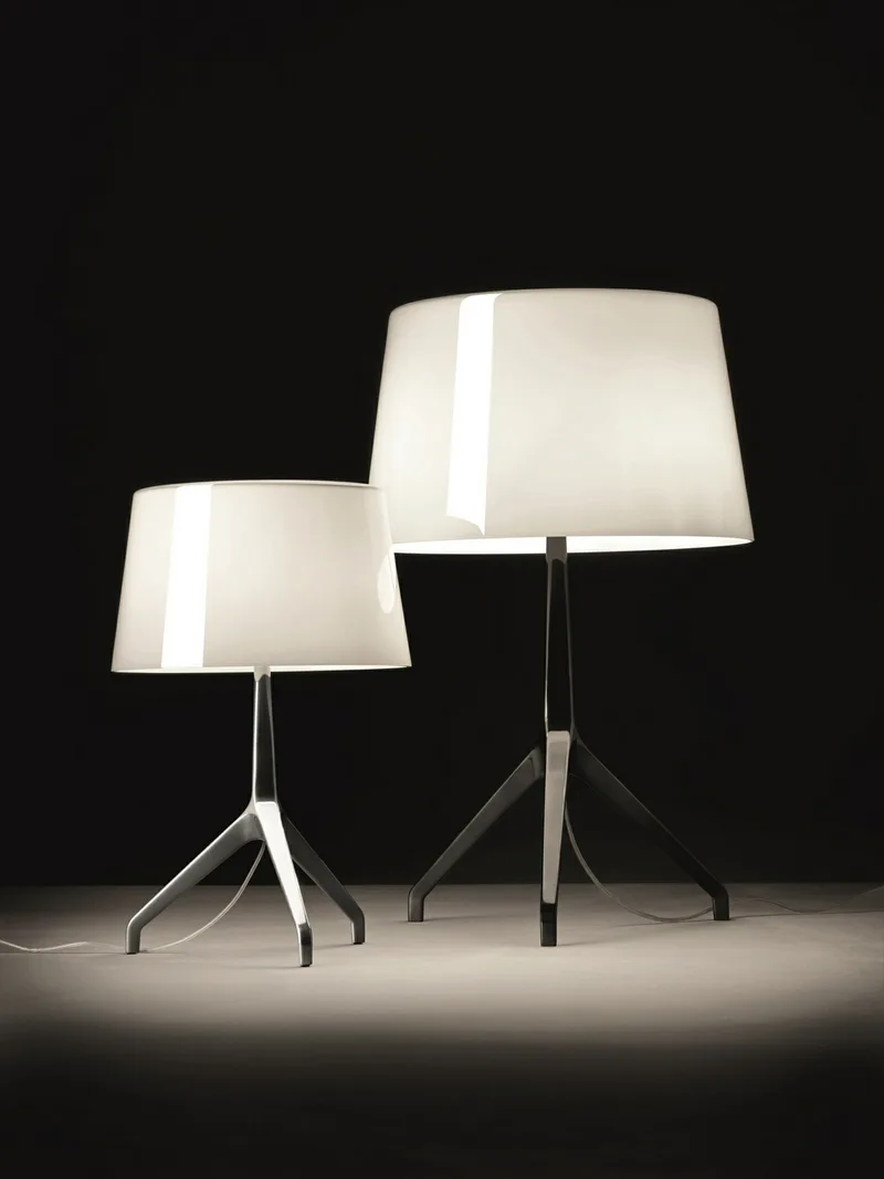 Lumiere XXS Tafellamp Alu/Wit - Foscarini - Woonkamer - Aluminium von Foscarini – Produktfoto