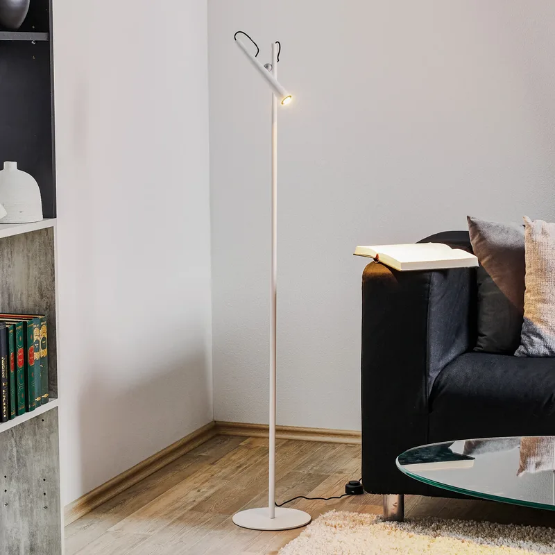 Magneto vloerlamp wit - Foscarini - Woonkamer - Designer - Metaal von Foscarini – Produktfoto