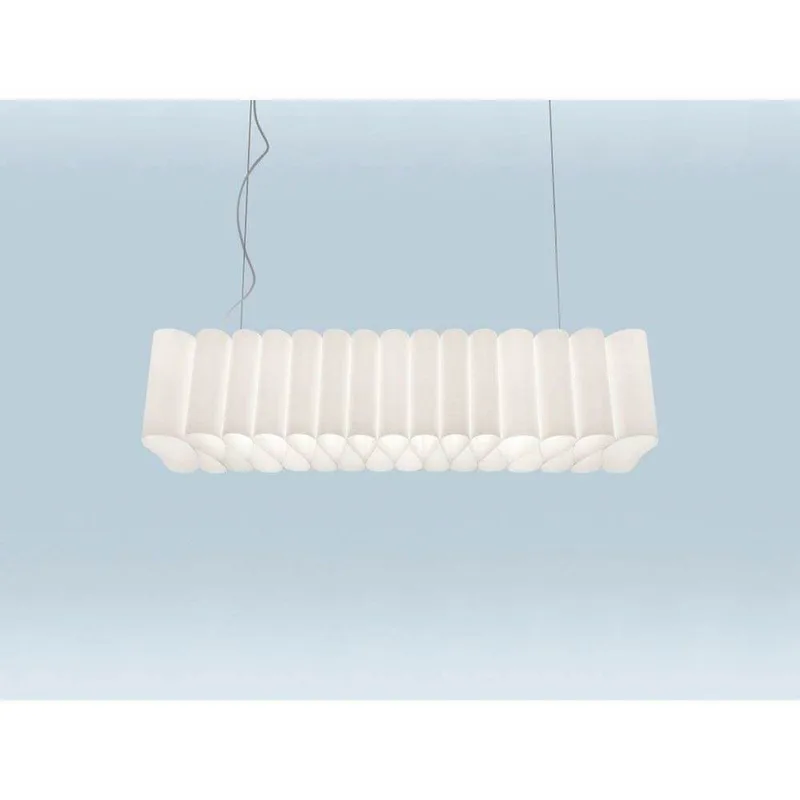 Pli Linear hanglamp White - Foscarini - Woonkamer - Papier / Karton von Foscarini – Produktfoto