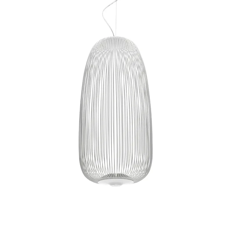 Spokes 1 Pendelleuchte Weiß de Foscarini – photo du produit