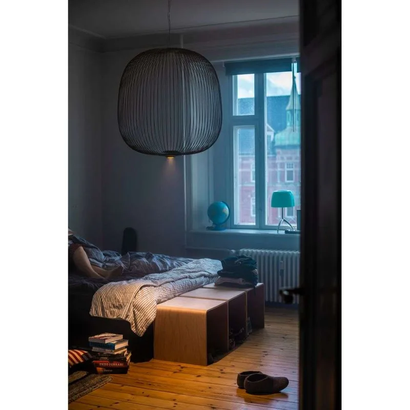 Spokes 2 Large LED Hanglamp Dimbaar Grafiet - Foscarini - Metaal by Foscarini – product photo