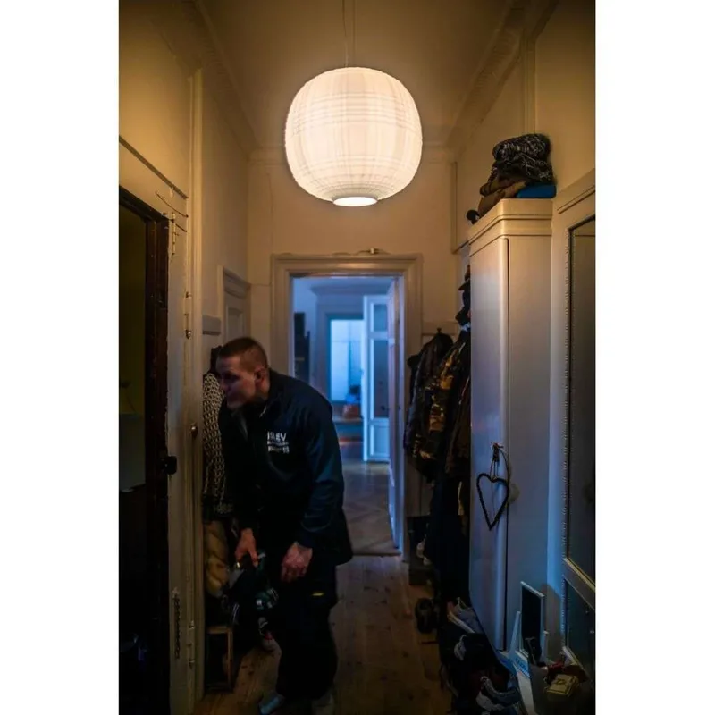 Tartan Hanglamp Wit - Foscarini - Woonkamer - Glas von Foscarini – Produktfoto