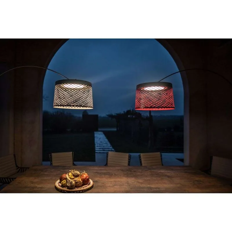 Twiggy Grid Buiten Vloerlamp Greige - Foscarini - Terras - Metaal van Foscarini – productfoto