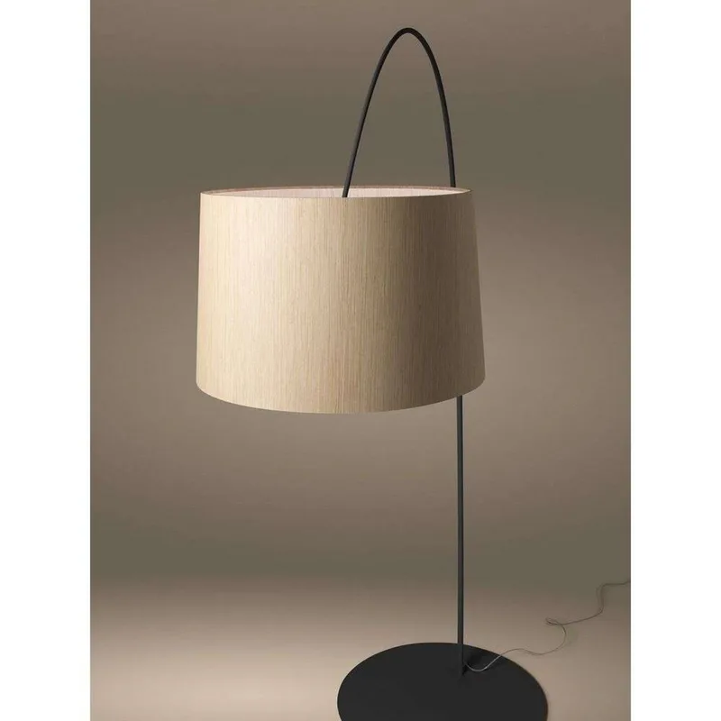 Twiggy LED Vloerlamp Black/Wood - Foscarini - Woonkamer - Metaal van Foscarini – productfoto