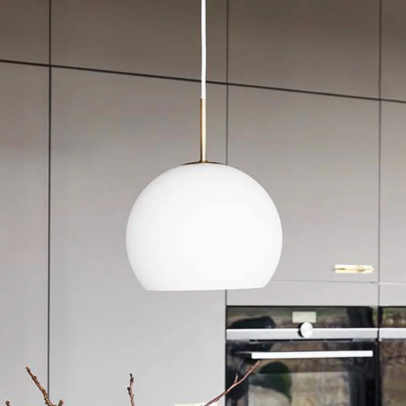 Ball hanglamp, opaal wit, Ø 25 cm, glas by Frandsen in Opaalwit – product photo