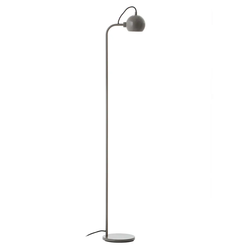 Ball Vloerlamp Glossy Warm Grey - Frandsen Ball Single - Woonkamer - Designer - Metaal - 1 lamp fra Frandsen – produktbillede