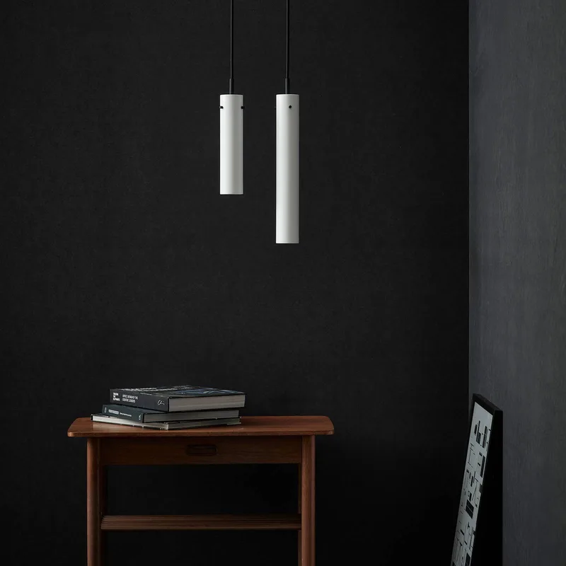 FM2014 hanglamp hoogte 36 cm mat wit van Frandsen in Zwart, mat wit – productfoto