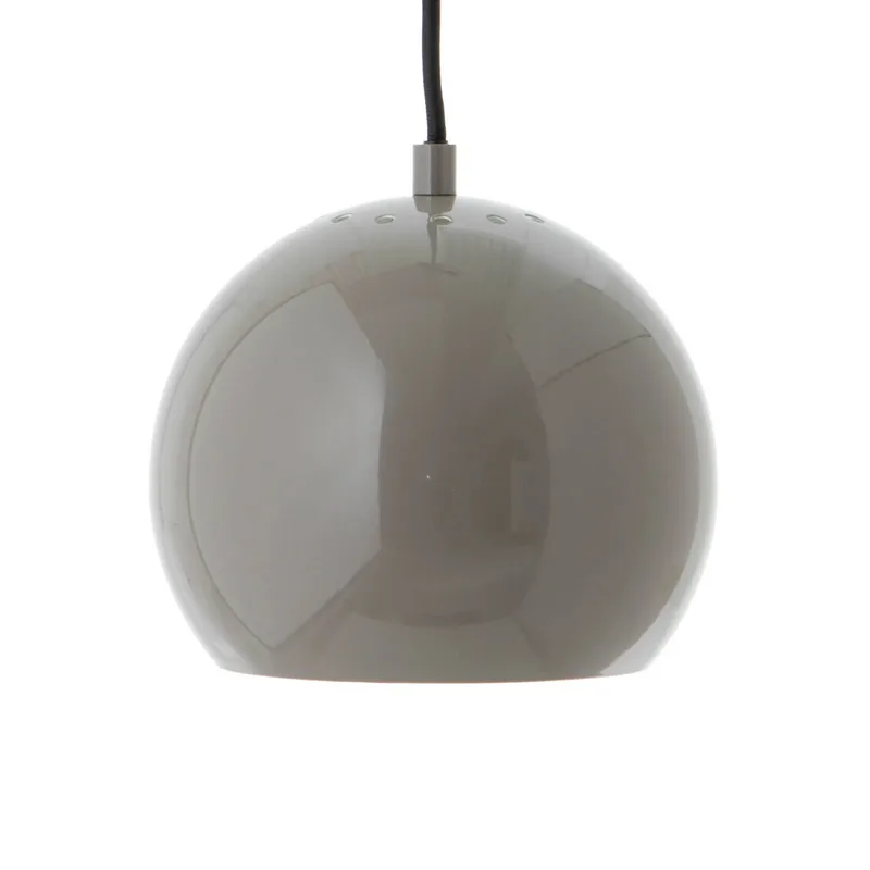 hanglamp Ball, glanzend grijs, Ø 18 cm van Frandsen in Grijs glanzend – productfoto