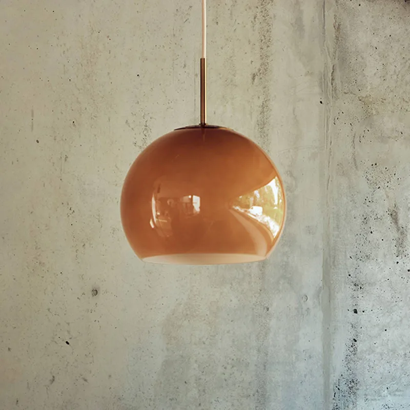 hanglamp Ball Glass, Ø 25 cm van Frandsen in Cappuccino – productfoto