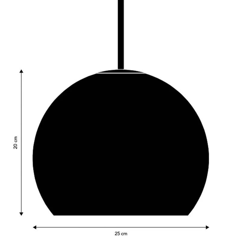 hanglamp Ball Glass, Ø 25 cm by Frandsen in Zandgrijs – product photo