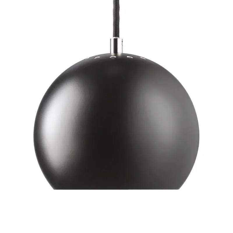 hanglamp Ball, mat zwart, Ø 18 cm van Frandsen in Zwart mat – productfoto