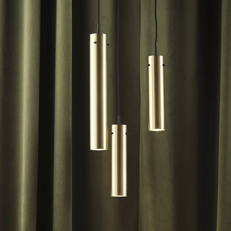 hanglamp FM2014, messing, gepolijst, hoogte 24 cm van Frandsen in Messingkleurig gepolijst – productfoto