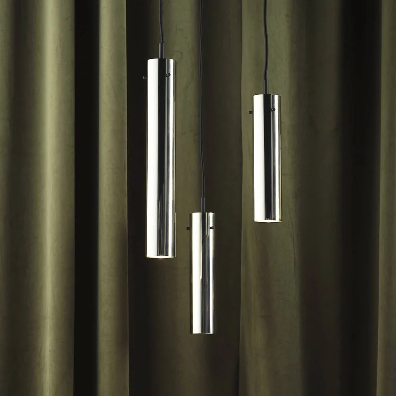 hanglamp FM2014, staal, glanzend, hoogte 36 cm van Frandsen in Glanzend staal – productfoto