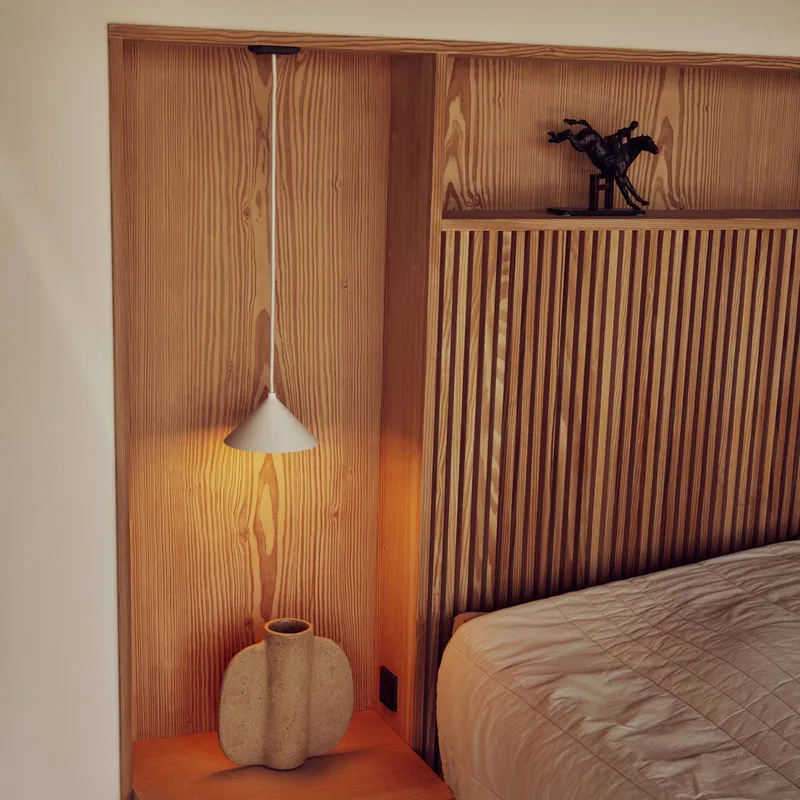 hanglamp Grasp, mat Ø 15 cm, stekker van Frandsen in Wit – productfoto