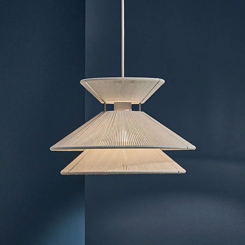 hanglamp Kiku Ø 35,5 cm, metaal/linnen by Frandsen in Wit – product photo