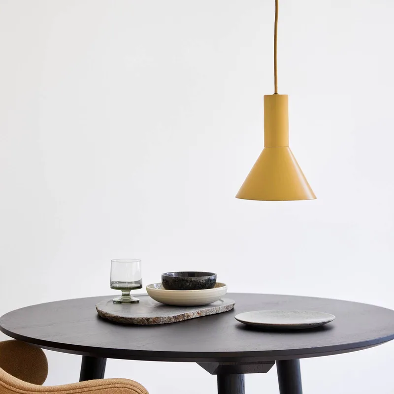 Hanglamp Lyss, lichtbruin, metaal, Ø 18 cm, E27 van Frandsen in Lichtbruin mat – productfoto