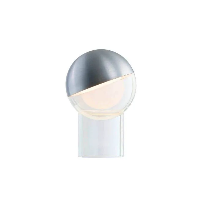 LED tafellamp op batterijen Pila, aluminiumkleurig, 20 cm, dimbaar van Frandsen in Aluminium – productfoto