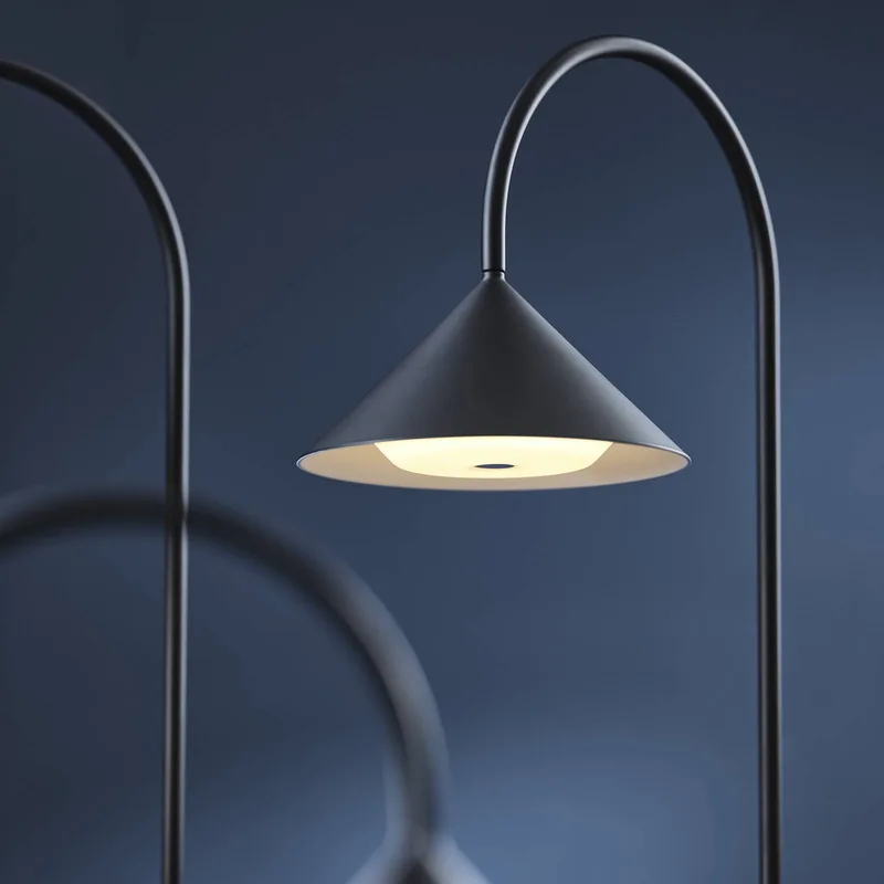 LED vloerlamp op accu Grasp, 72 cm, metaal van Frandsen in Zwart – productfoto