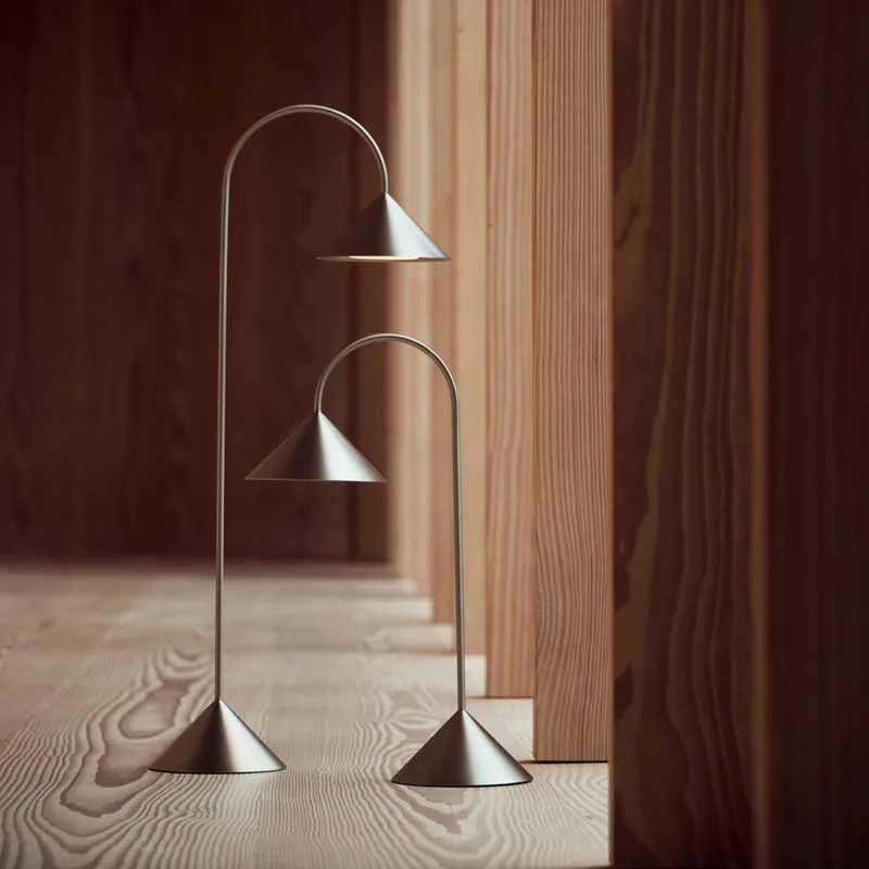 LED vloerlamp op accu Grasp, hoogte 72 cm van Frandsen in Roestvrij staal – productfoto