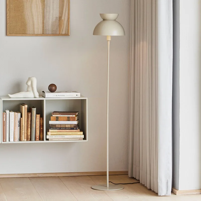 vloerlamp Butterfly, grijs, 135 cm, E14 by Frandsen in Grijs mat – product photo