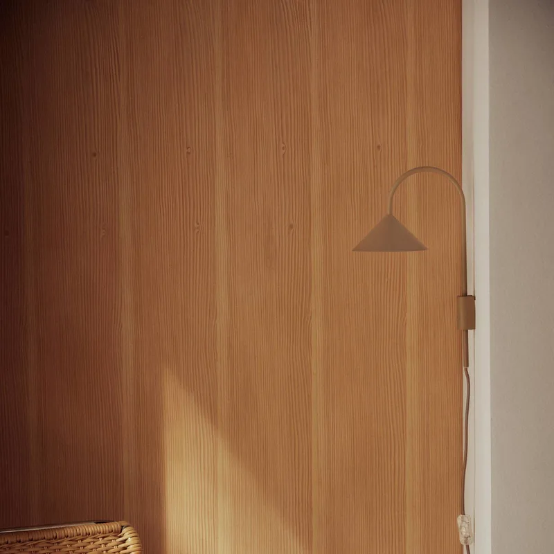 wandlamp Grasp, 40 cm, stekker by Frandsen in Zandgrijs – product photo