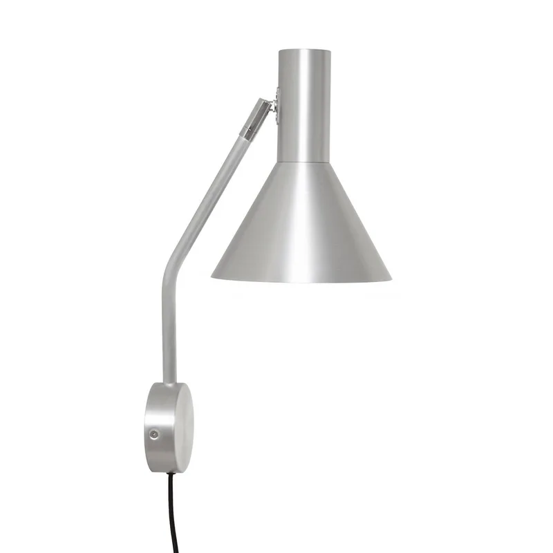wandlamp Lyss, stekker, 42 cm, E27 by Frandsen in Aluminiumkleurig – product photo