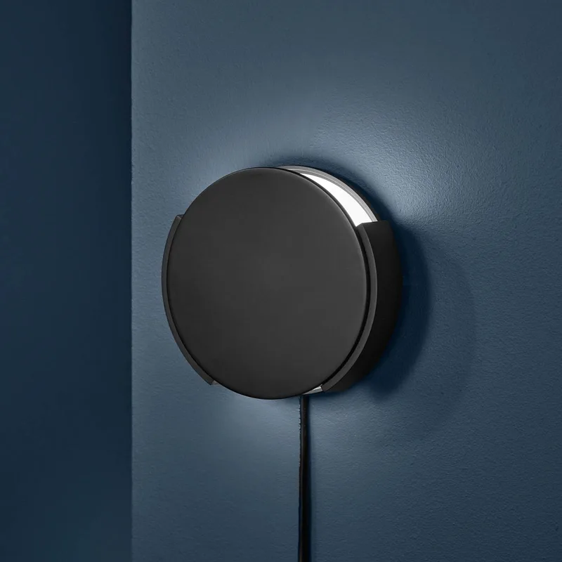 Wandlamp Rotate, Ø 15 cm, metaal van Frandsen in Zwart – productfoto