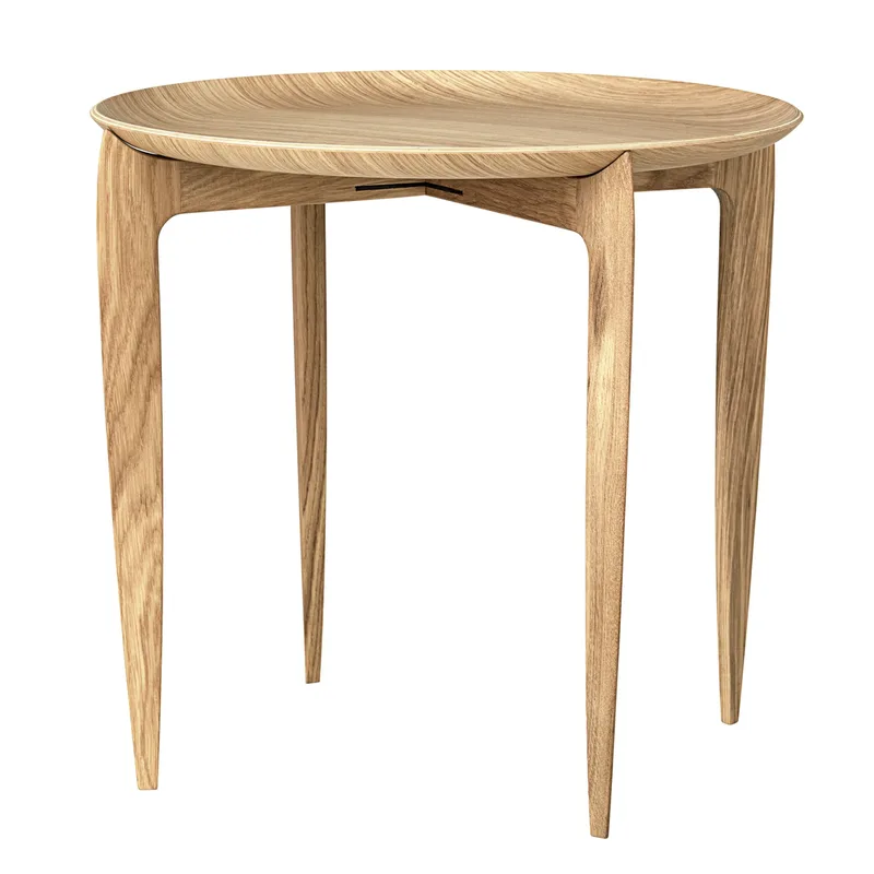 Foldable Tray Table Ø 45cm Eiche by Fritz Hansen – product photo