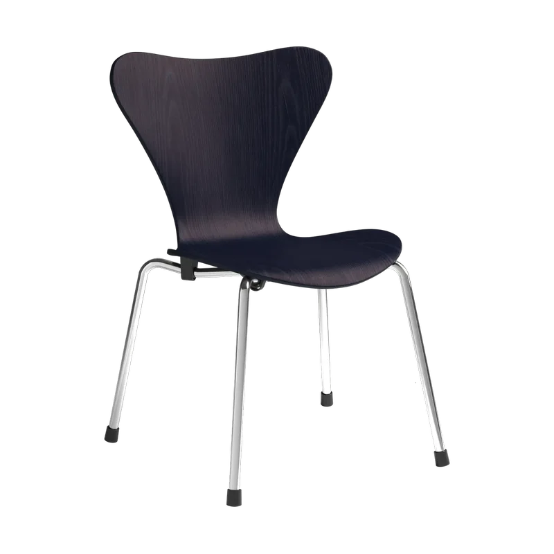 Fritz Hansen 3177 Series 7 Kinderstuhl Midnight blue Esche lackiert-Chrom by Fritz Hansen – product photo