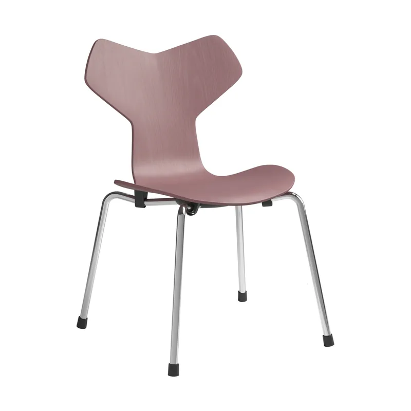 Grand Prix Kinderstuhl Wild rose Esche lackiert-Chrom från Fritz Hansen – produktbild