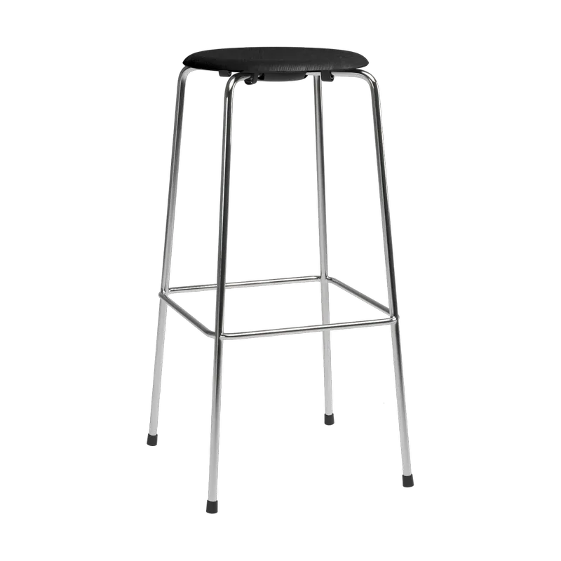 High Dot Barstuhl Esche schwarz-Chrom by Fritz Hansen – product photo