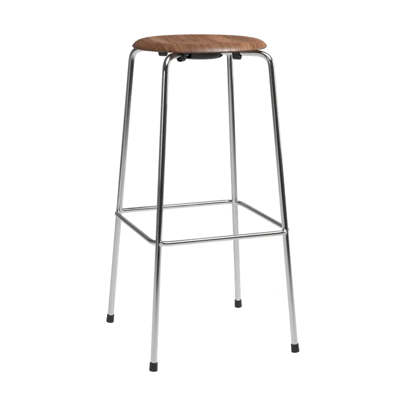 High Dot Barstuhl Walnuss-Chrom by Fritz Hansen – product photo