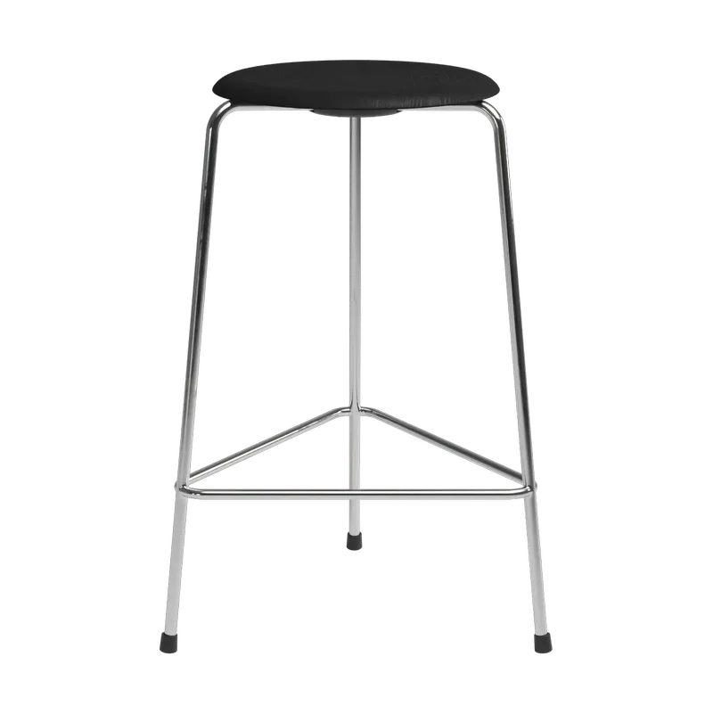 High Dot counter Stuhl 3 Beine Esche schwarz-Chrom från Fritz Hansen – produktbild