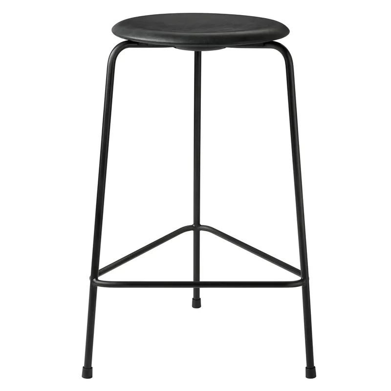 High Dot Hocker Leder Cowboy black by Fritz Hansen – product photo