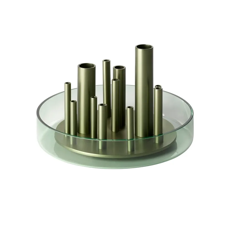 Ikeru Vase Forest green Niedrig von Fritz Hansen – Produktfoto