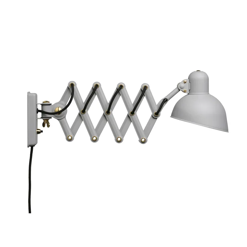 Kaiser idell 6718-W wandlamp met stekker, grijs by Fritz Hansen in Lichtgrijs mat – product photo