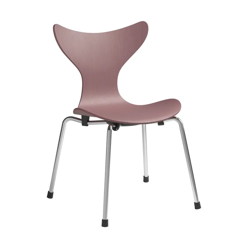 Liljan Kinderstuhl Wild rose Esche lackiert-Chrom by Fritz Hansen – product photo