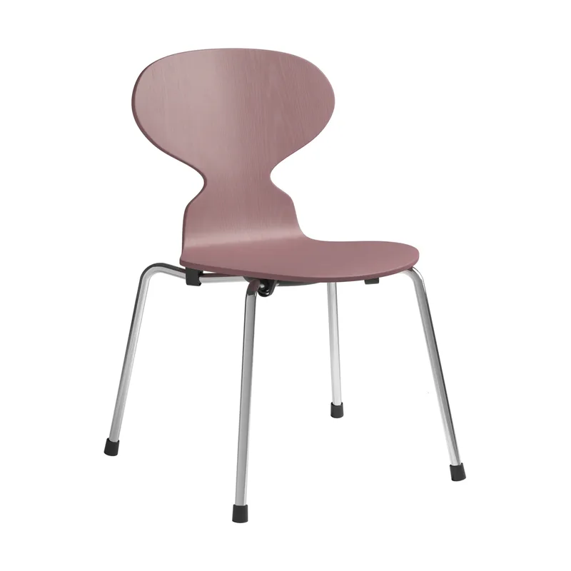 Myran Kinderstuhl Wild rose Esche lackiert-Chrom von Fritz Hansen – Produktfoto