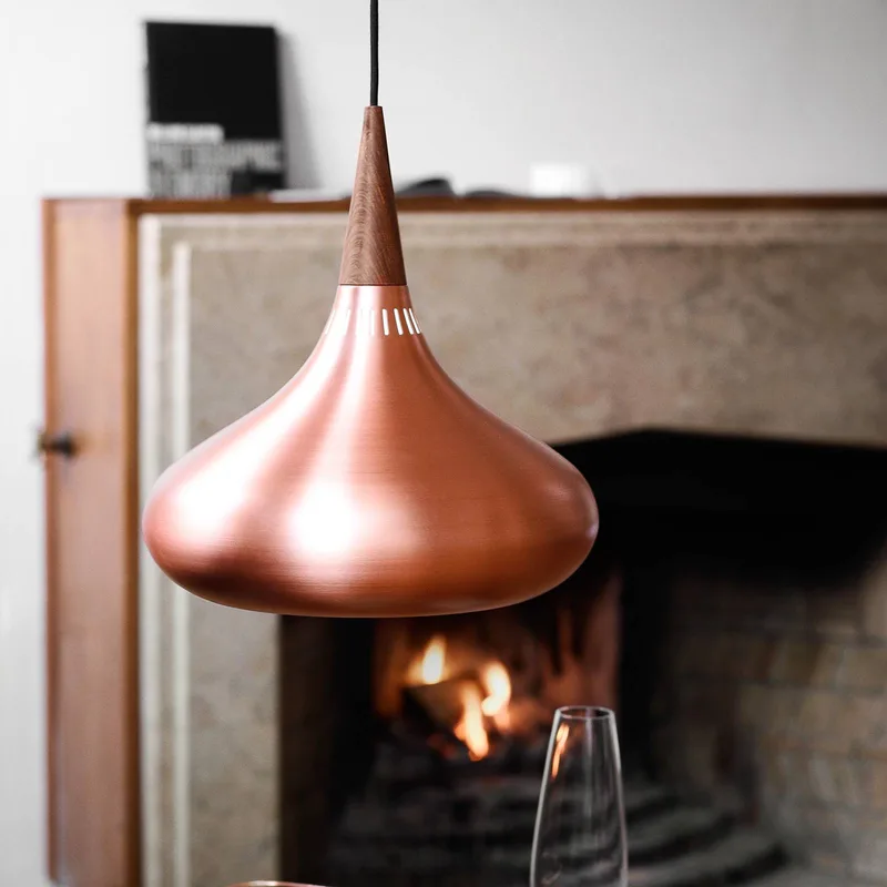 Orient P1 hanglamp koper/roze Ø 22,5 by Fritz Hansen in Copper, Rozenhout – product photo 1 of 3