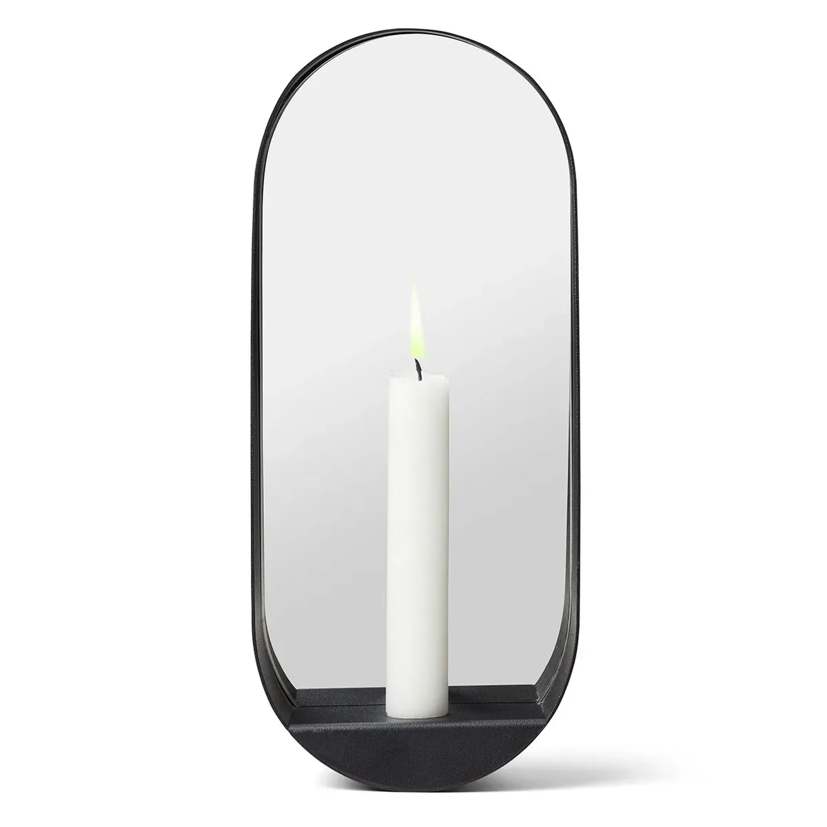 Glim Spiegel/Kerzenhalter oval 12 x 28cm Schwarz de Gejst – photo du produit