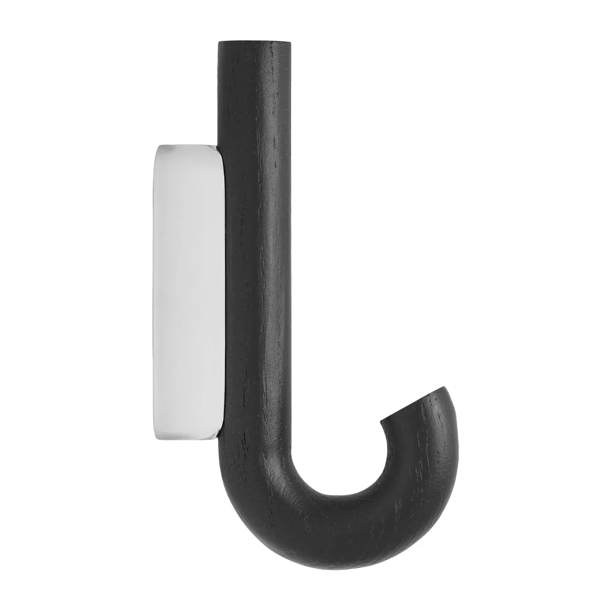 Hook Haken mini 13.3cm Schwarze Eiche-Chrom van Gejst – productfoto