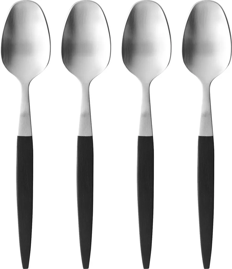 Focus de Luxe Theelepel 13,2 cm 4 stuks Zwart/Mat staal von Gense in Black/Matte steel – Produktfoto