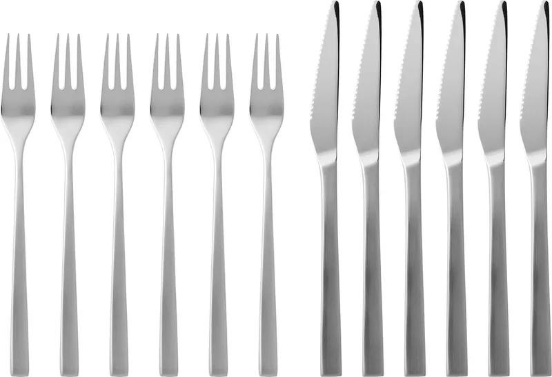 Fuga Steakbestek 12 delen Mat/glanzend staal van Gense in Matte/Polished steel – productfoto