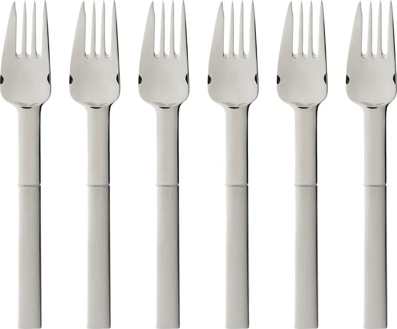 Nobel Taartvork 15,2 cm 6 stuks Mat/glanzend staal by Gense in Matte/Polished steel – product photo