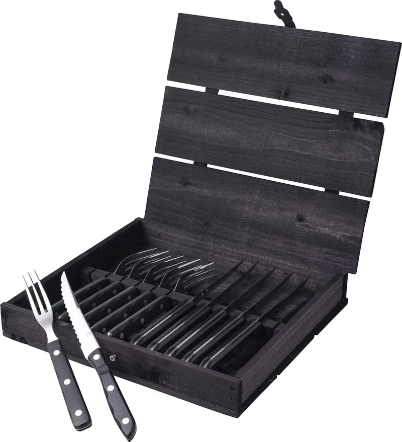 Old Farmer Black Steakbestek 12 delen Zwart/Staal by Gense in Black/Steel – product photo