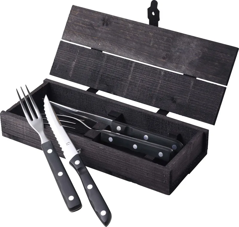 Old Farmer Black Steakbestek 4 delen Zwart/Staal van Gense in Black/Steel – productfoto