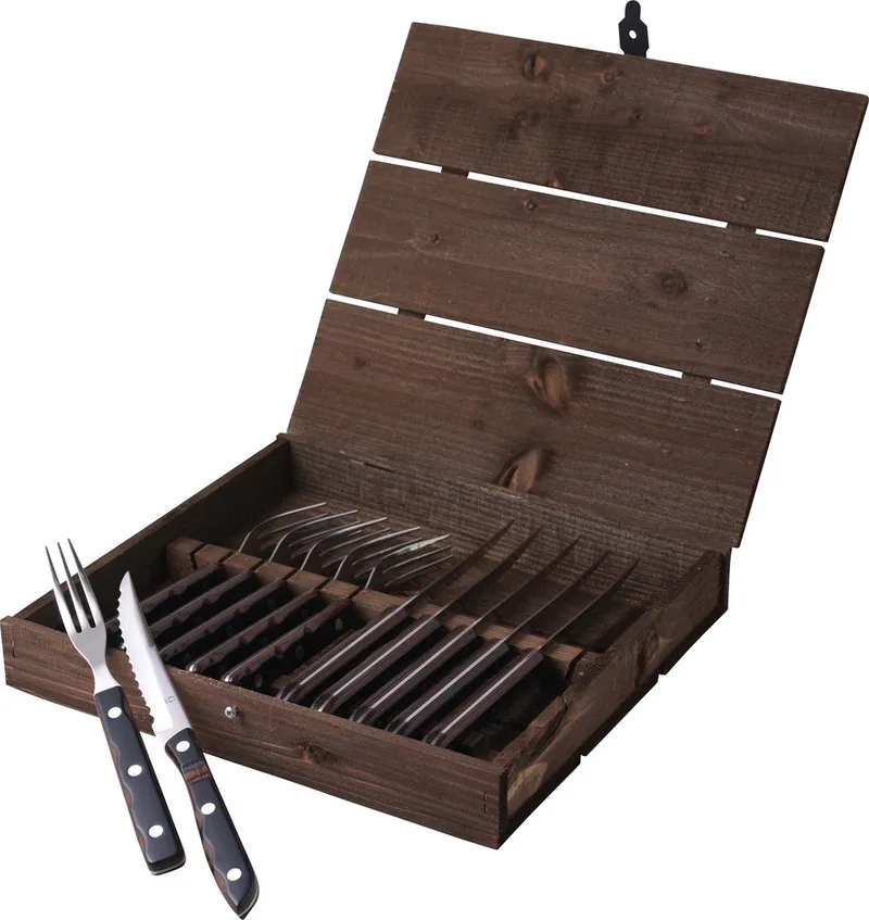 Old Farmer Classic Steakbestek 12 delen Hout/Staal van Gense in Steel/Wood – productfoto